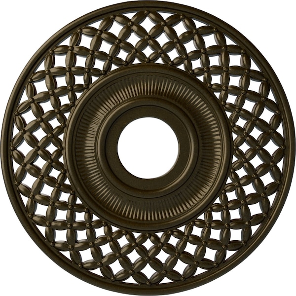 Ekena Millwork Robin Ceiling Medallion (Fits Canopies up to 6 1/4"), 22 1/4"OD x 4 3/4"ID x 1 1/4"P, Green Gold CM22RBGGS - main